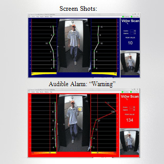 viewscan™ software visual audible alerts for weapons detection security systems